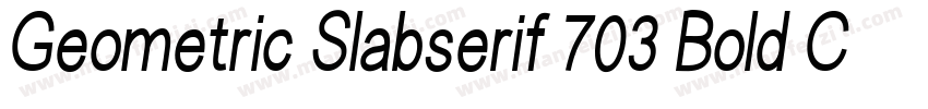 Geometric Slabserif 703 Bold Conden字体转换